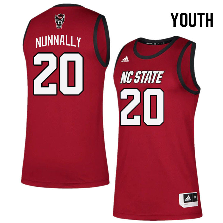 Youth #20 Alex Nunnally NC State Wolfpack College Basketball Jerseys Stitched Sale-Red